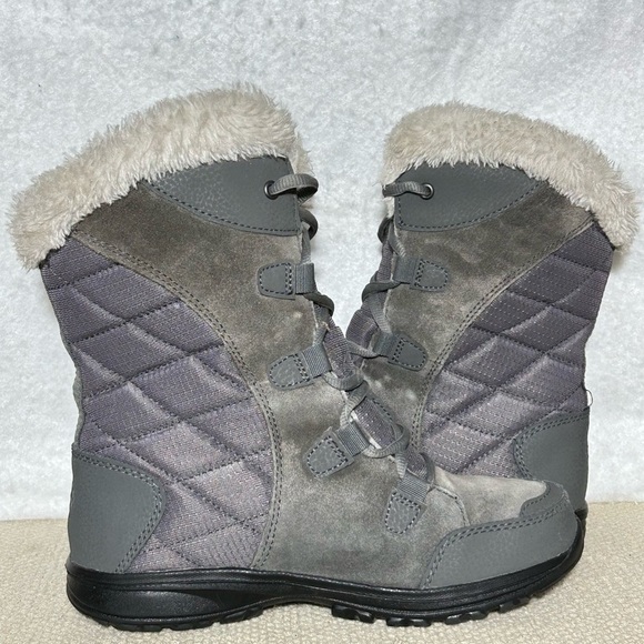 Columbia Womens Ice Maiden lI Grey Winter 200g Insulated Snow Boots Size US 7 - Picture 6 of 11